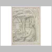 Pencil drawing showing Morris, image on collections.vam.ac.uk.jpg